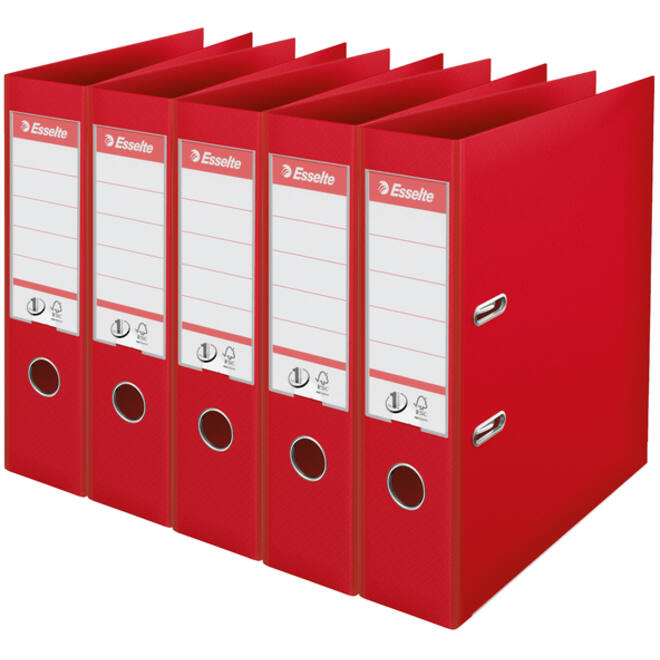 Ordner Esselte Vivida No.1 multipack 75mm A4 5 stuks rood