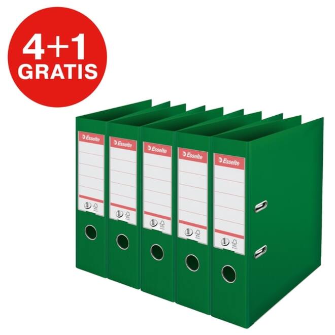 Ordner Esselte Vivida No.1 multipack 75mm A4 5 stuks groen