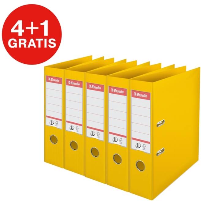 Ordner Esselte No 1 Power PP 75 mm geel 5 stuks