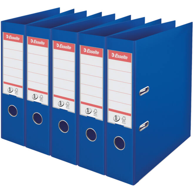 Ordner Esselte Vivida No.1 multipack 75mm A4 5 stuks blauw