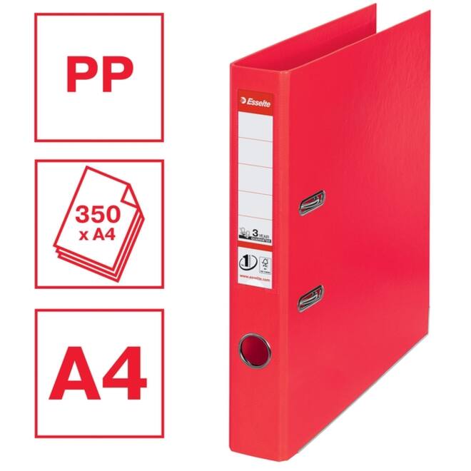 Ordner Esselte No 1 Power PP 50 mm rood 5 stuks