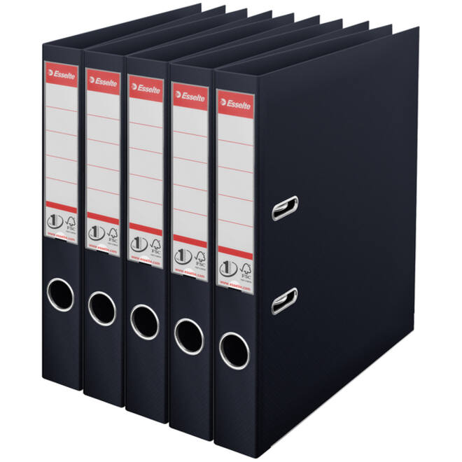 Ordner Esselte Vivida No.1 multipack 50mm A4 5 stuks zwart