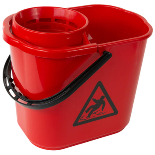 Mopemmer spaans Cleaninq met korf 12L rood
