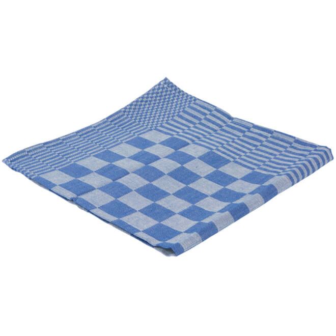 Theedoek Cleaninq blok marine 65x65cm blauw