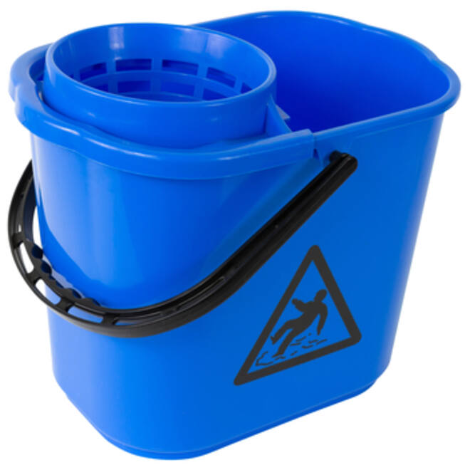 Mopemmer spaans Cleaninq met korf 12L blauw