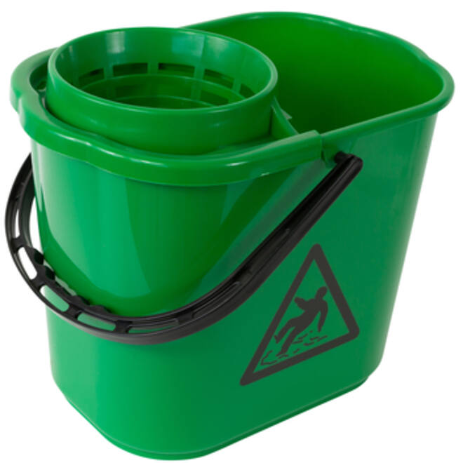 Mopemmer spaans Cleaninq met korf 12L groen