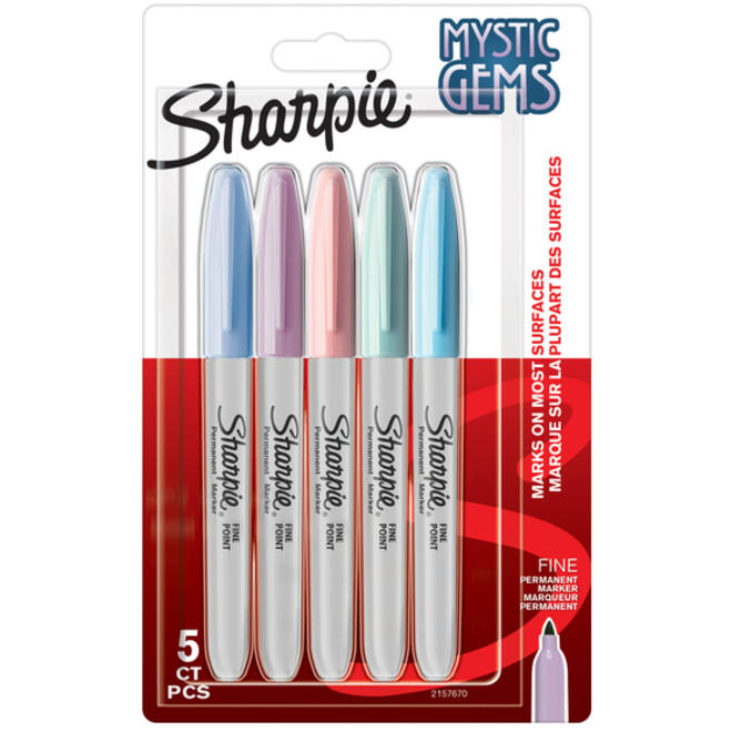 Viltstift Sharpie rond Mystic Gems assorti blister à 5 stuks