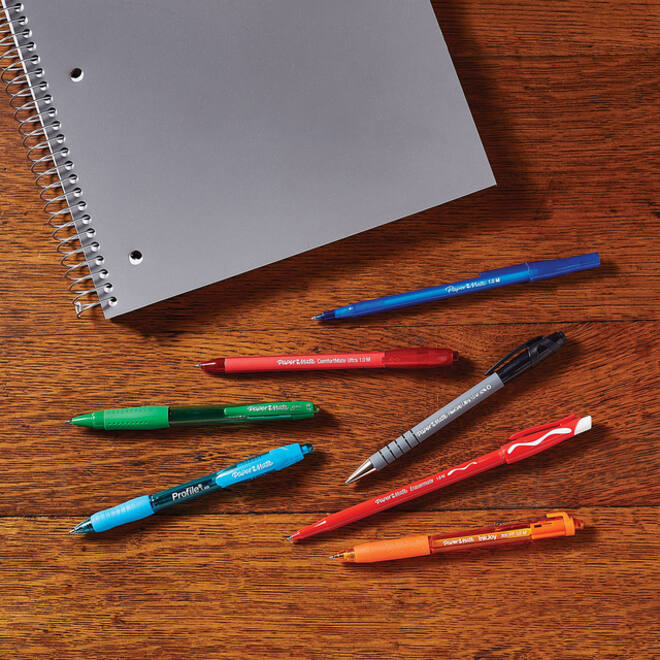 Balpen Paper Mate Inkjoy 100 Wrap set à 6 kleuren 27 stuks