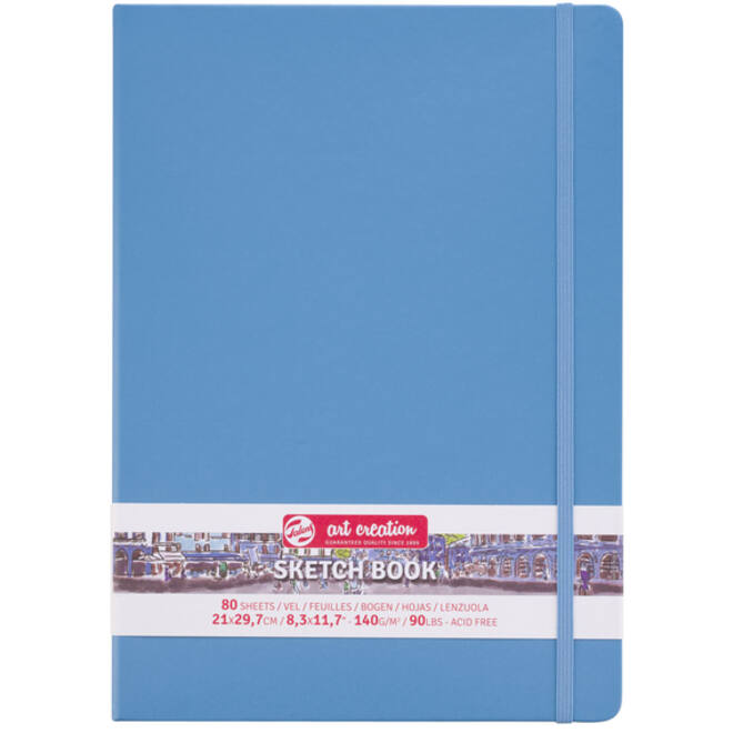 Schetsboek Talens Art Creation blauw 21x30cm 140gr 80vel