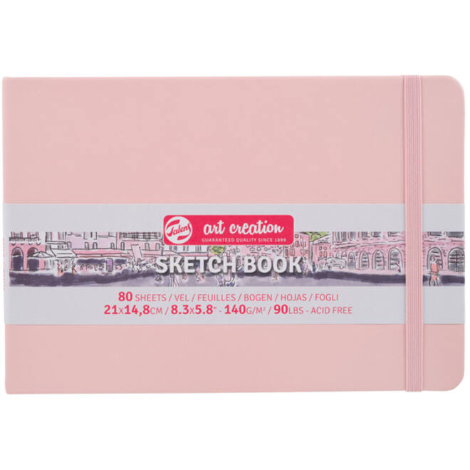 Schetsboek Talens Art Creation roze 21x15cm 140gr 80vel