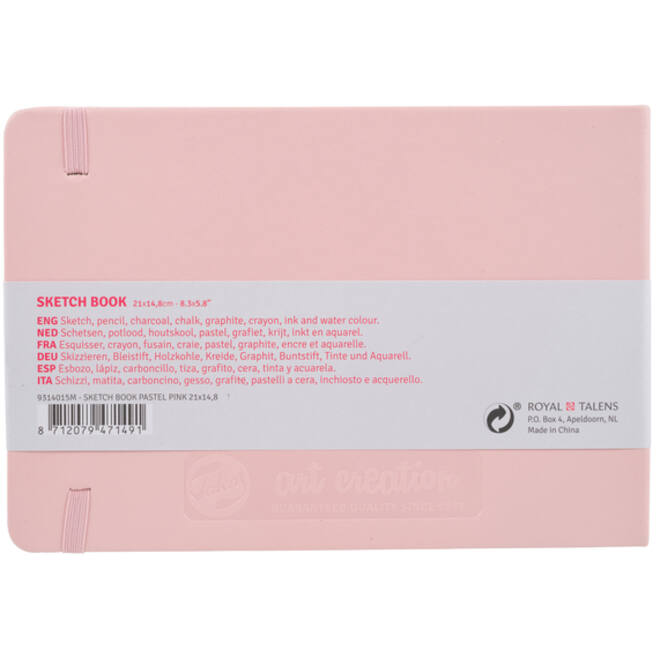 Schetsboek Talens Art Creation roze 21x15cm 140gr 80vel