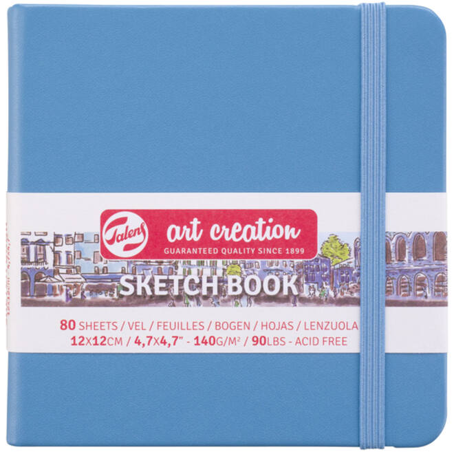 Schetsboek Talens Art Creation blauw 12x12cm 140gr 80vel