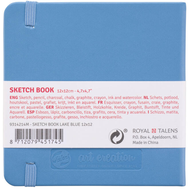 Schetsboek Talens Art Creation blauw 12x12cm 140gr 80vel