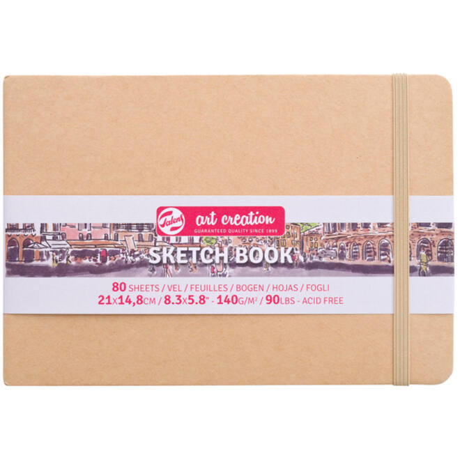Schetsboek Talens Art Creation kraft 21x15cm 140gr 80vel