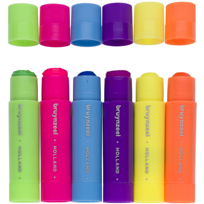 Plakkaatverf sticks Bruynzeel Neon 6 kleuren