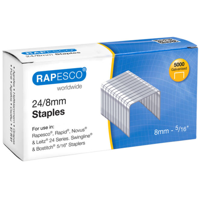 Rapesco 24/8mm Verzinkt Nieten (doos 5000)