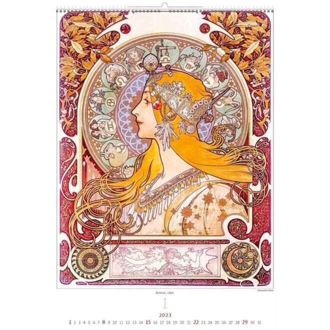 Kalender 2025 Helma 365 34x48.5cm Alfons Mucha