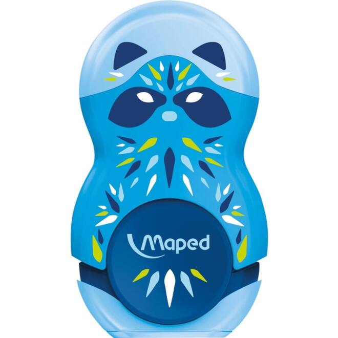 Puntenslijper Maped Mini Cute Loopy 1gaats met gum display á 24 stuks assorti
