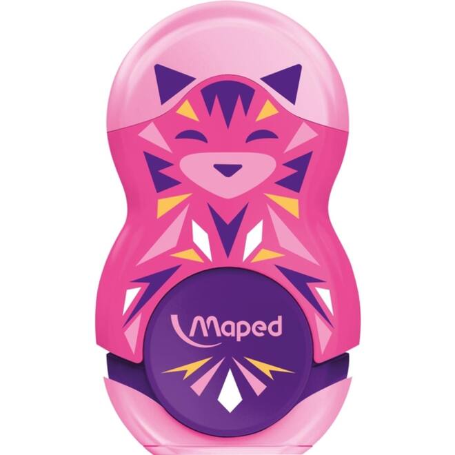 Puntenslijper Maped Mini Cute Loopy 1gaats met gum display á 24 stuks assorti