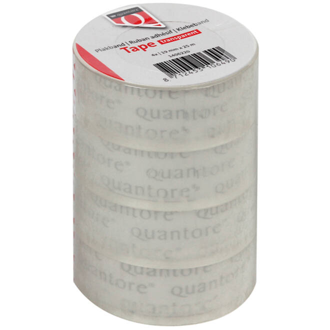 Plakband Quantore 19mmx25m transparant