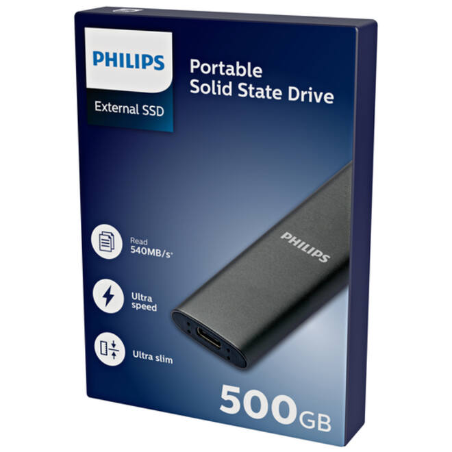 SSD Philips extern ultra speed space grey 500GB