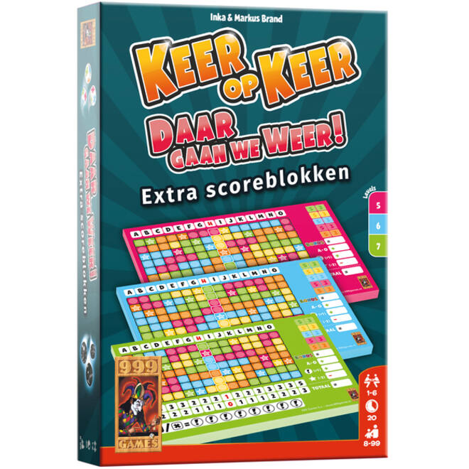 Scoreblok Keer op Keer level 5,6 en 7