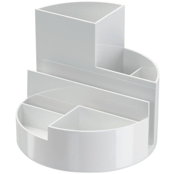 Pennenkoker MAULroundbox Blauwe Engel recycled 6 vaks wit