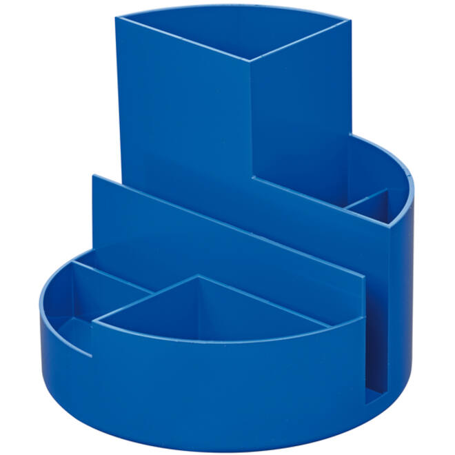 Pennenkoker MAUL roundbox Blauwe Engel recycled 6 vaks blauw