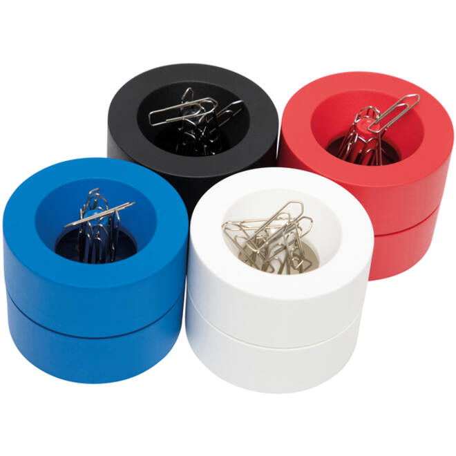 Papercliphouder MAULpro Blauwe Engel recycled Ø73x60mm rood