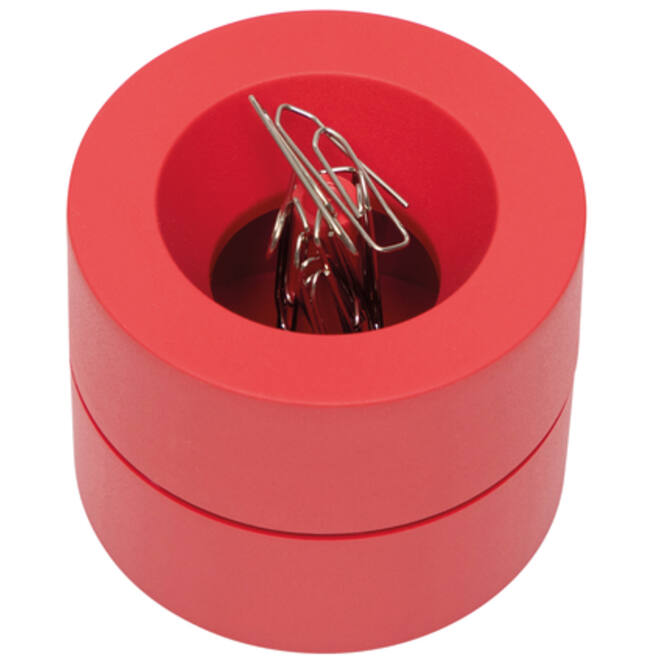 Papercliphouder MAULpro Blauwe Engel recycled Ø73x60mm rood