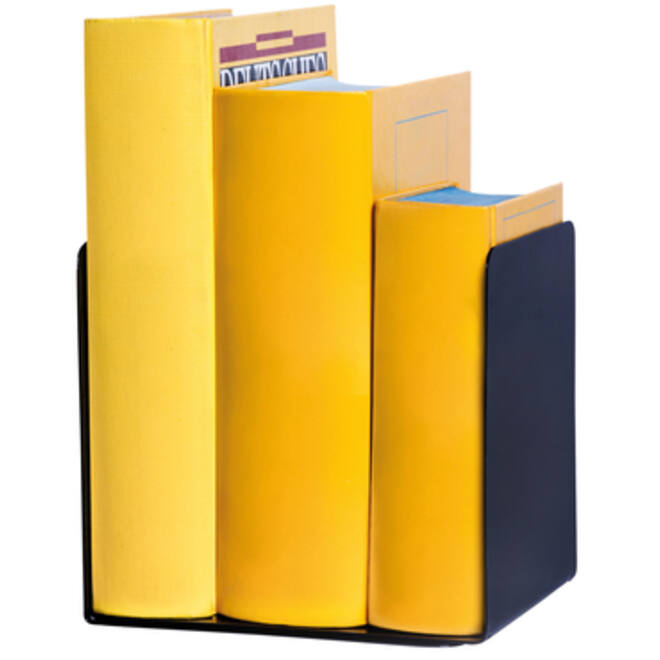 Boekensteun MAUL staal magnetisch 14x12x14cm set 2 zwart