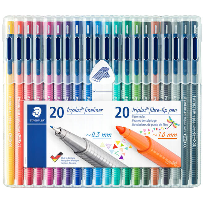 Viltstift en fineliner Staedtler Triplus 323 en 334 assorti