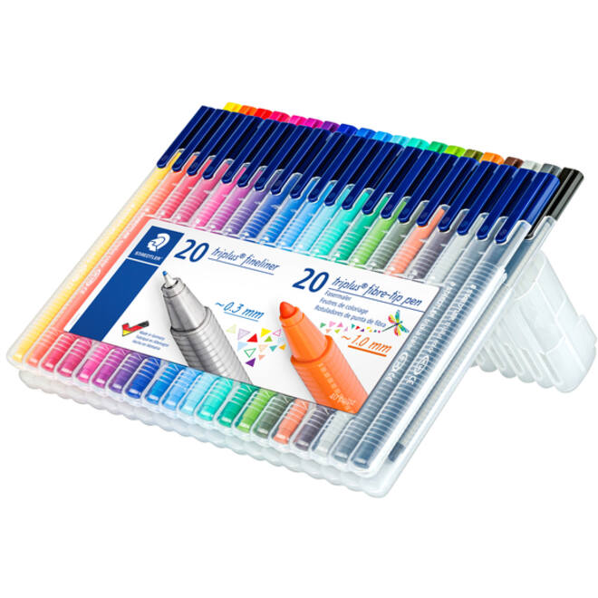 Viltstift en fineliner Staedtler Triplus 323 en 334 assorti