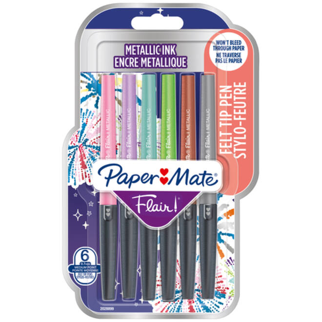 Viltstift Sharpie en Paper Mate Flair metallic assorti