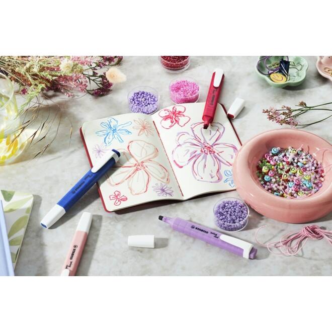 Markeerstift STABILO Swing cool 275/8 pastel assorti etui à 8 stuks