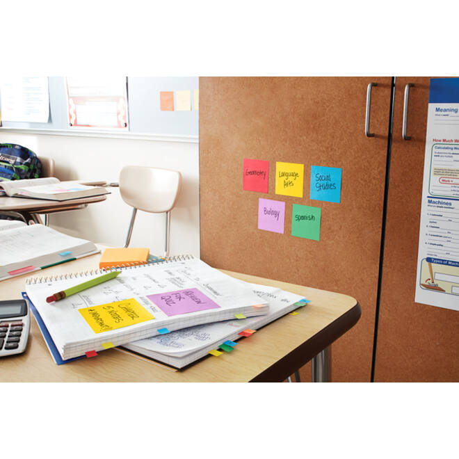 Memoblok Post-it 654 Super Sticky 76x76mm roze