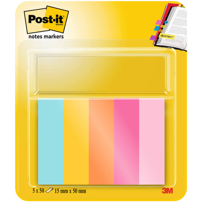 Markeerstrook Post-it 670 15x50mm Beachside