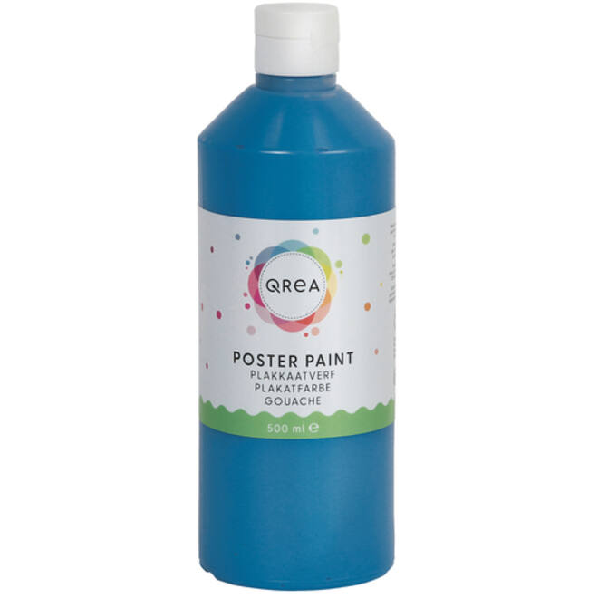 Plakkaatverf Qrea blauw 500ml
