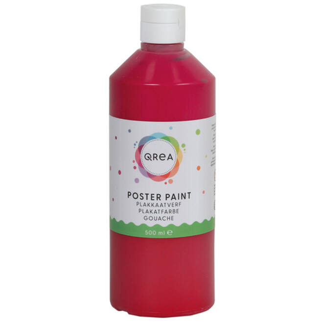 Plakkaatverf Qrea rood 500ml