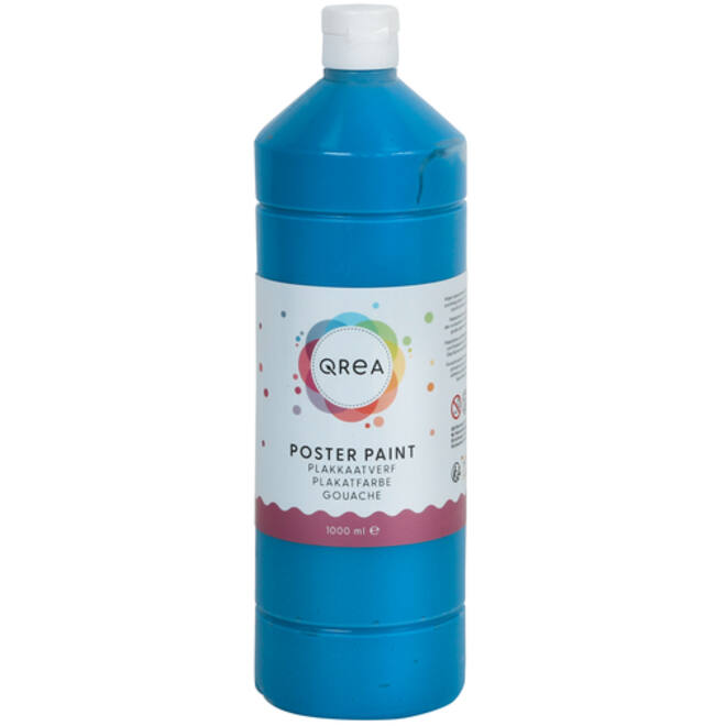 Plakkaatverf Qrea blauw 1000ml