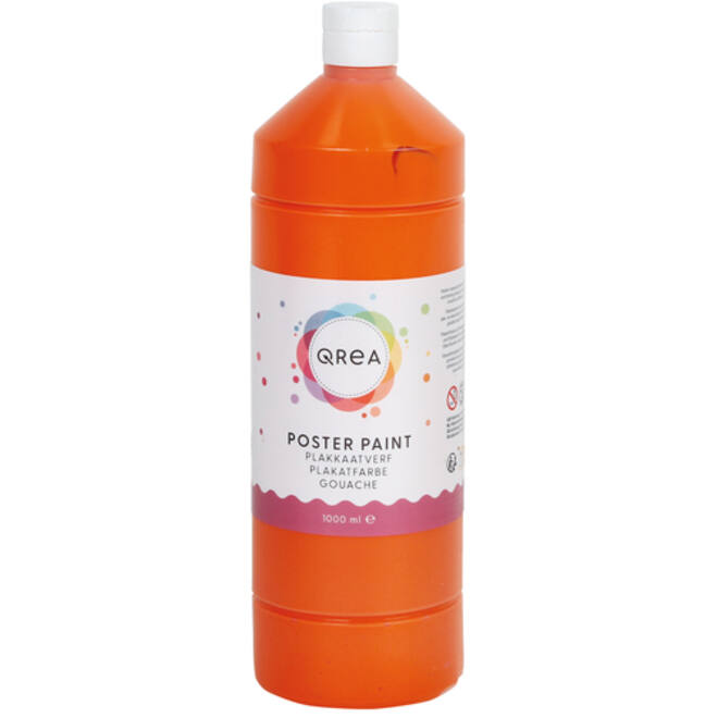 Plakkaatverf Qrea oranje 1000ml