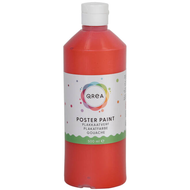 Plakkaatverf Qrea lichtrood 500ml