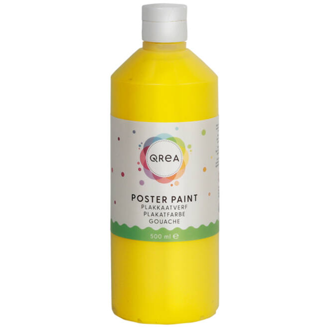 Plakkaatverf Qrea geel 500ml