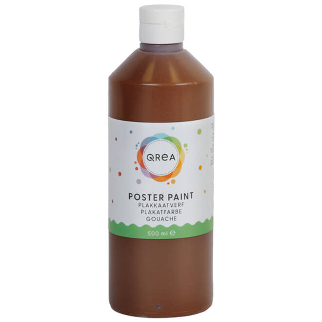 Plakkaatverf Qrea donkerbruin 500ml