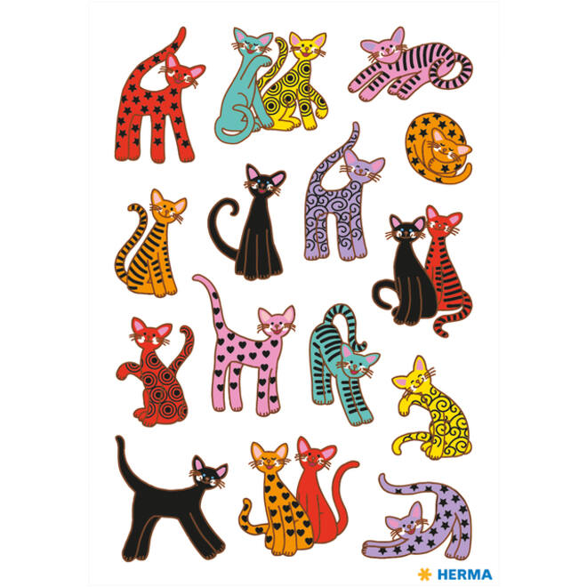 Etiket HERMA 3337 abstracte katten