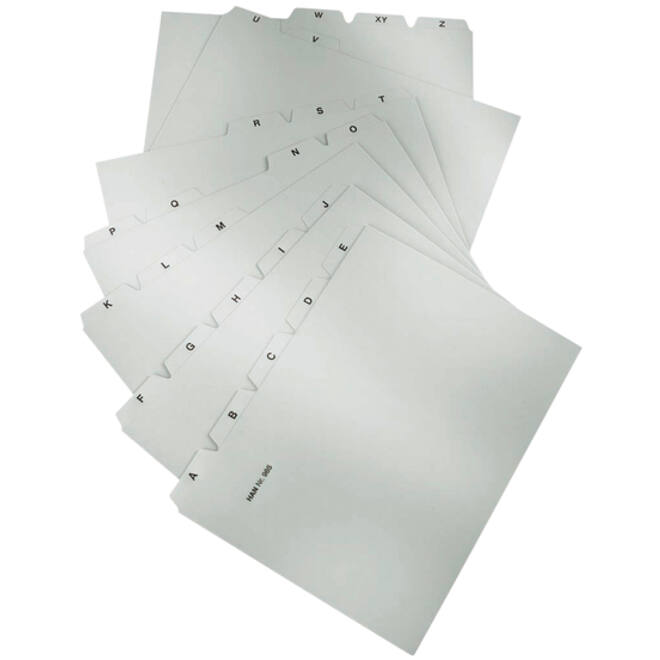 Tabkaart Han alfabet A7 HA-987 lichtgrijs