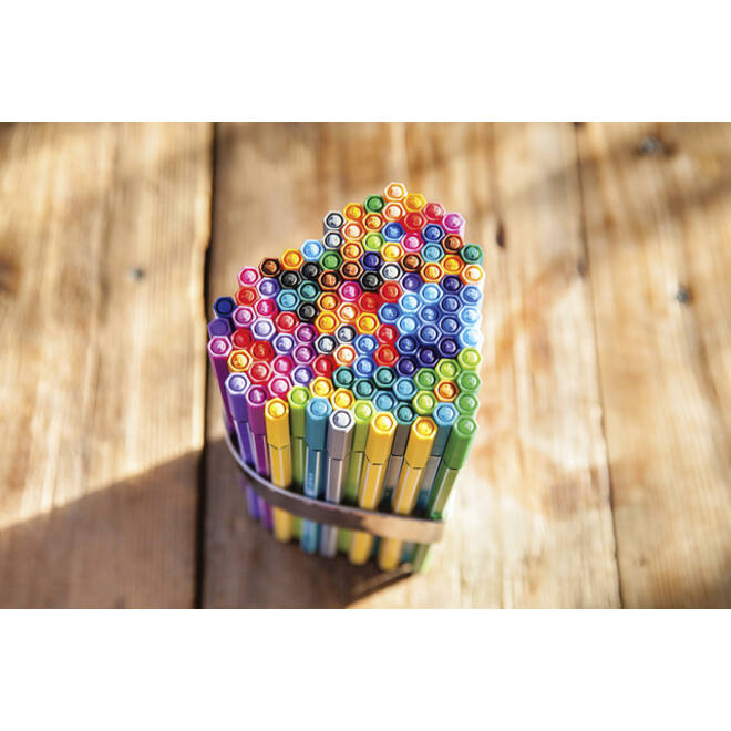 Viltstift STABILO Pen 68 Arty medium assorti blik à 66 stuks