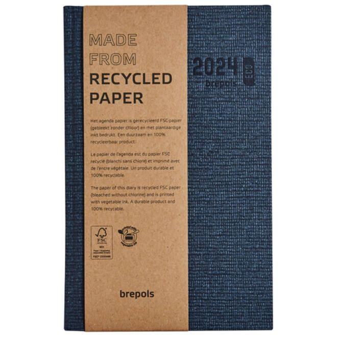 Agenda 2025 Brepols Ecoday Kazar 1dag/1pagina blauw