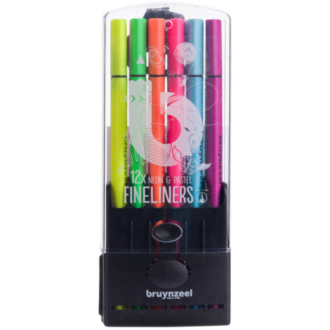 Fineliner Bruynzeel set á 12 kleuren assorti
