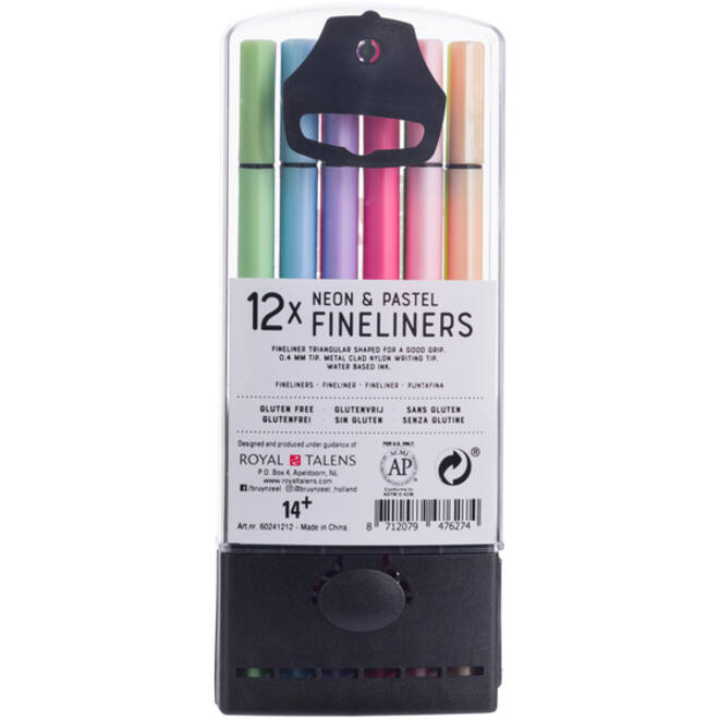 Fineliner Bruynzeel set á 12 kleuren assorti